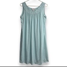 Miss Elaine Women  s Medium Blue Nylon Nightgown Sleeveless Dillards Exclusive