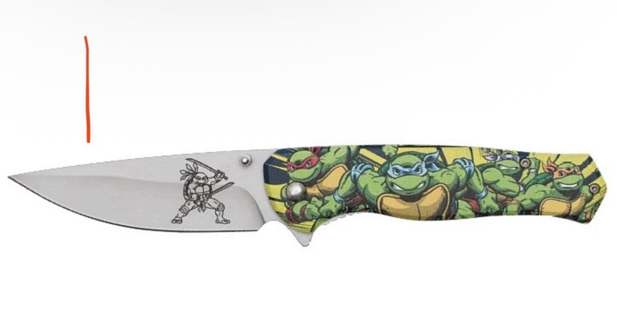 Ninja Turtles Spring Assisted Pocket Knife 9” Anime Cartoon