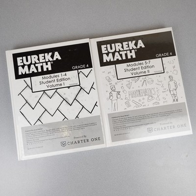 Eureka Math Grade 4 Student Edition Volumes 1-2 Complete Set Charter One 2015 HC