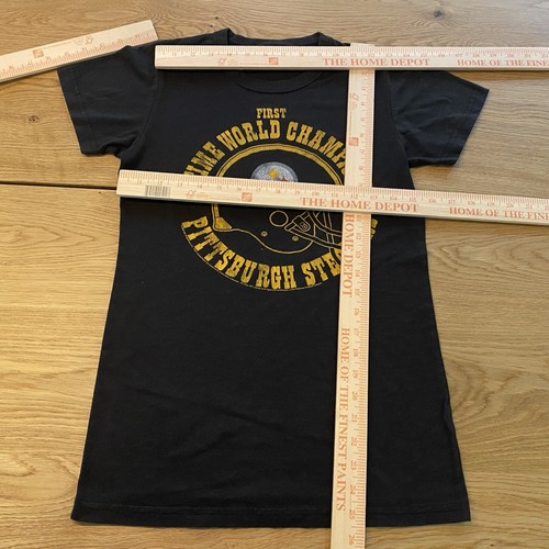 Pittsburgh Steelers Retro World Champion Junk Food T-shirt women’s XS* Black NFL - Picture 3 of 4