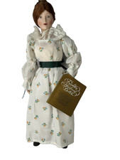 Franklin Heirloom Porcelain Doll 14 Victorian Floral Dress Collector With Tag