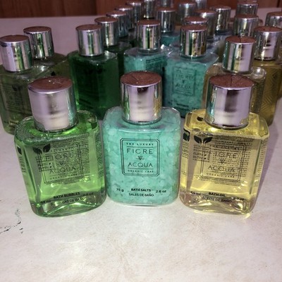 LOT set of 42 bath Party favors 2 +  oz Fiore Acqua Bath Salts, Oil & Bubbles 