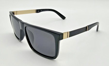 DONNA Women's Classic Polarized Sunglasses Ultralight D54 Black W/Gold Arms -New