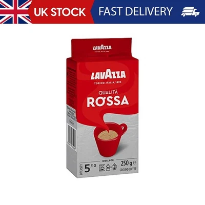 Lavazza Qualità Rossa, Ground Coffee, 12 Packs of 250 g