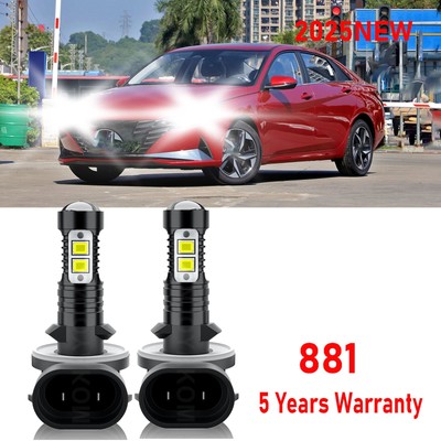 For Hyundai Elantra 2007-2016 2Pcs LED Fog Light Bulbs Driving Lamp 6000K 8000lm
