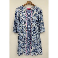 Lilly Pulitzer Dress Womens XS Blue Pink Ophelia Jellyfish Beach Colorful NEW