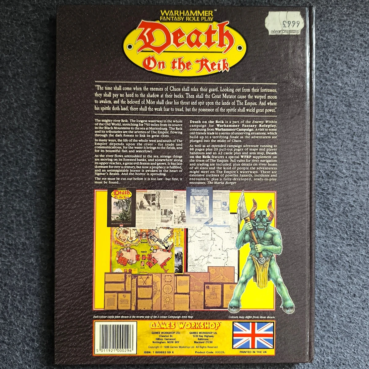 Death on the Reik Warhammer Fantasy Roleplay WFRP 1E Excellent Uncut
