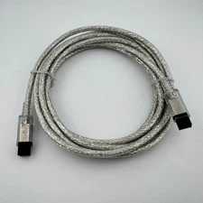 6FT  9 PIN FireWire 800 to FireWire 800 Cable 6FT Data Clear Patch Cable