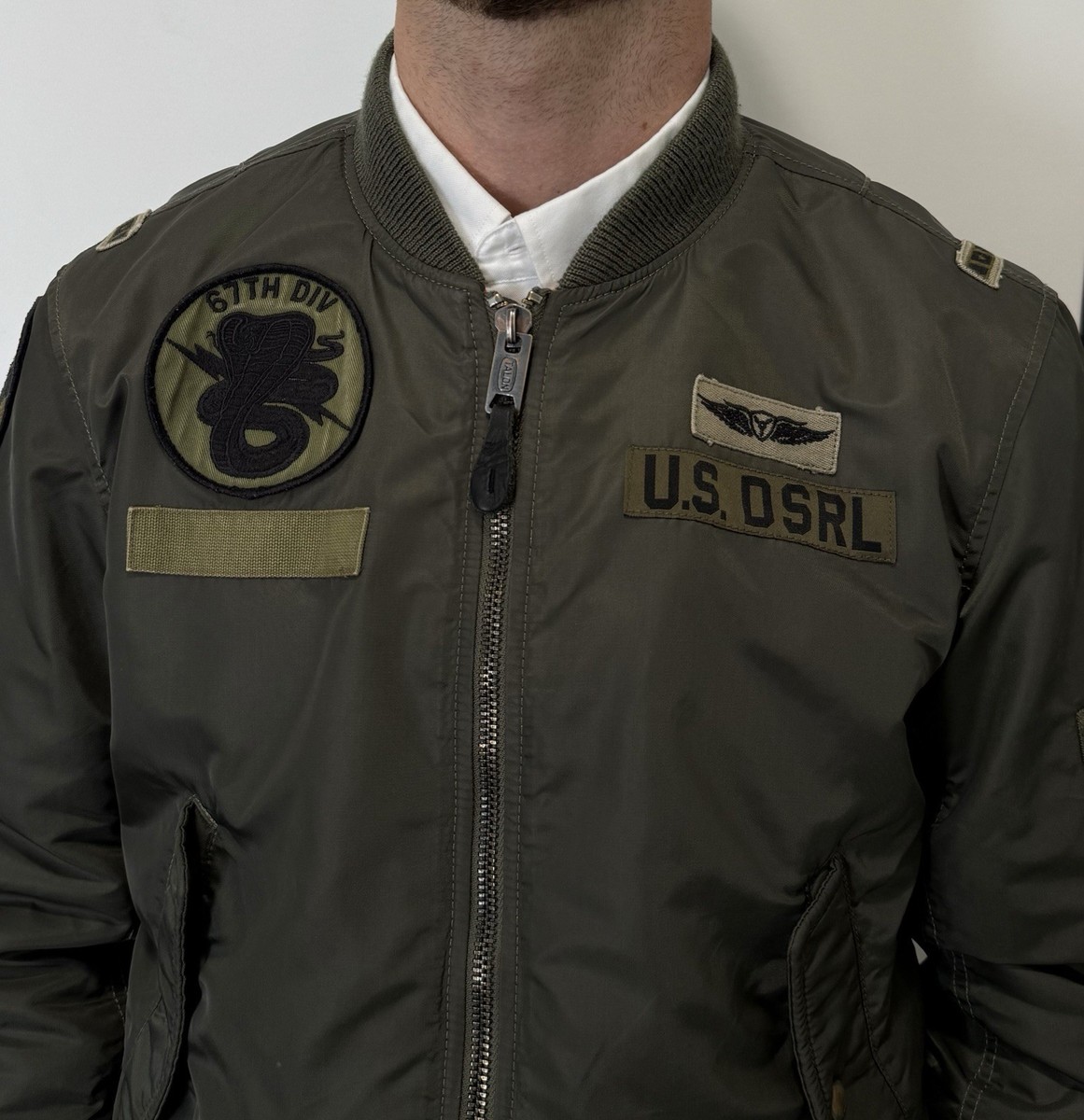 DDP Denim & Supply Ralph Lauren Flight Bomber Jacket Mens U.S DSRL