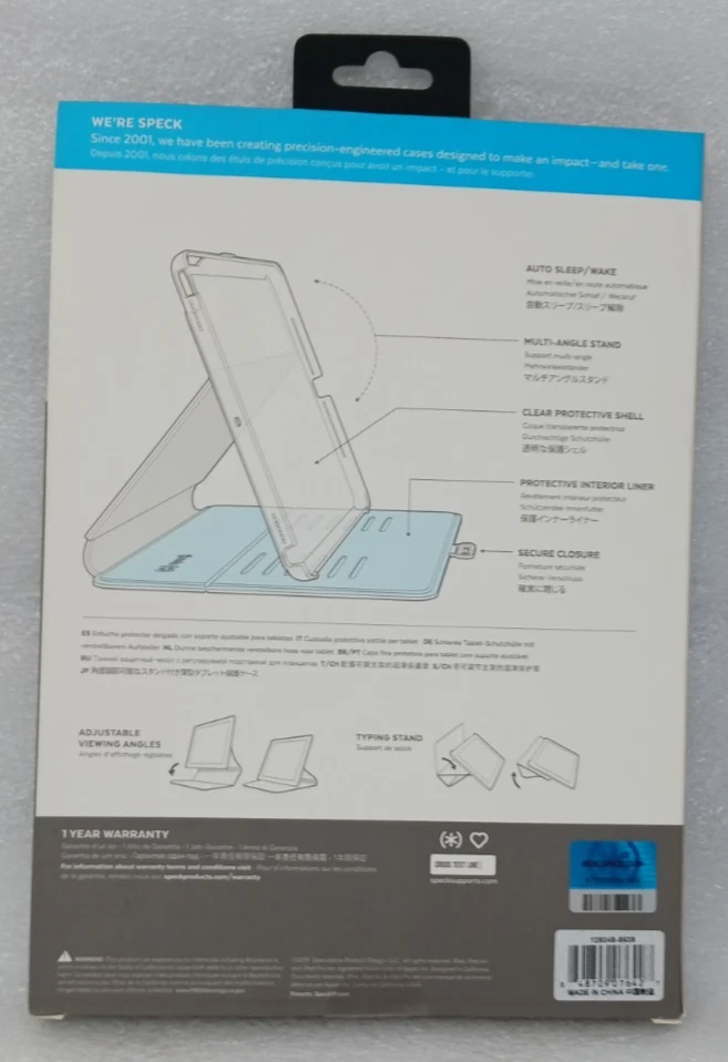 Speck Balance Folio Clear Gray Case iPad Air 2019 10.5 Inch iPad Pro - Image 2 of 4