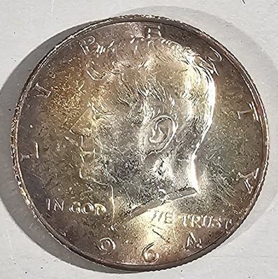 1964 JOHN F. KENNEDY MEMORIAL U.S. HALF DOLLAR, 90% SILVER