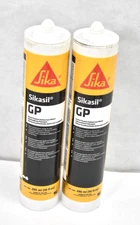 Lot of 2 Sika Sikasil GP General Purpose Acetoxy Cure Silicone Clear Finish