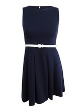 Tommy Hilfiger Women's Fit & Flare Dress (12, Navy) 192114887049