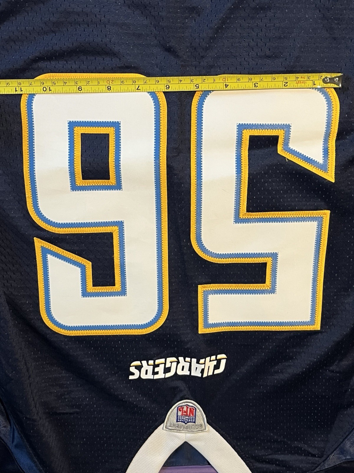 Two San Diego Chargers Shawne Merriman #56 NFL Blue Jerseys Size L / G Reebok thumbnail 22