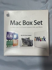 Apple Mac Box Set Includes Mac OS X Snow Leopard iLife iWork MC680Z/A