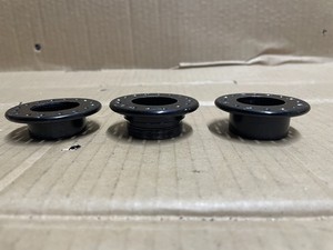  BULLSEYE SEALED AXLE 32 HOLE REAR HUB FLANGES 3 USED BLACK ANODIZED