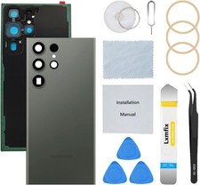 Rear Back Glass Replacement Compatible with Samsung Galaxy S23 Ultra 6.8 Inches