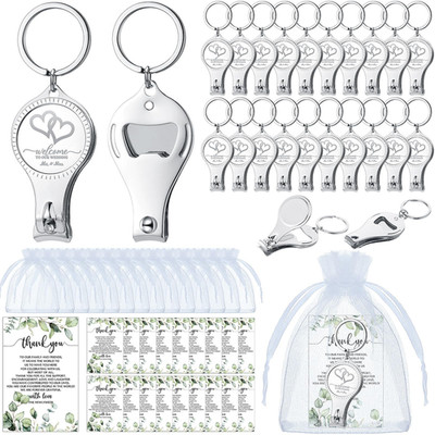Fulmoon Wedding Multi Function Bottle Opener Nail Clipper Wedding Favors