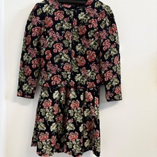 Herman Geist Vintage Floral Quilted Corduroy Jacket and Maxi Skirt Set Size 6