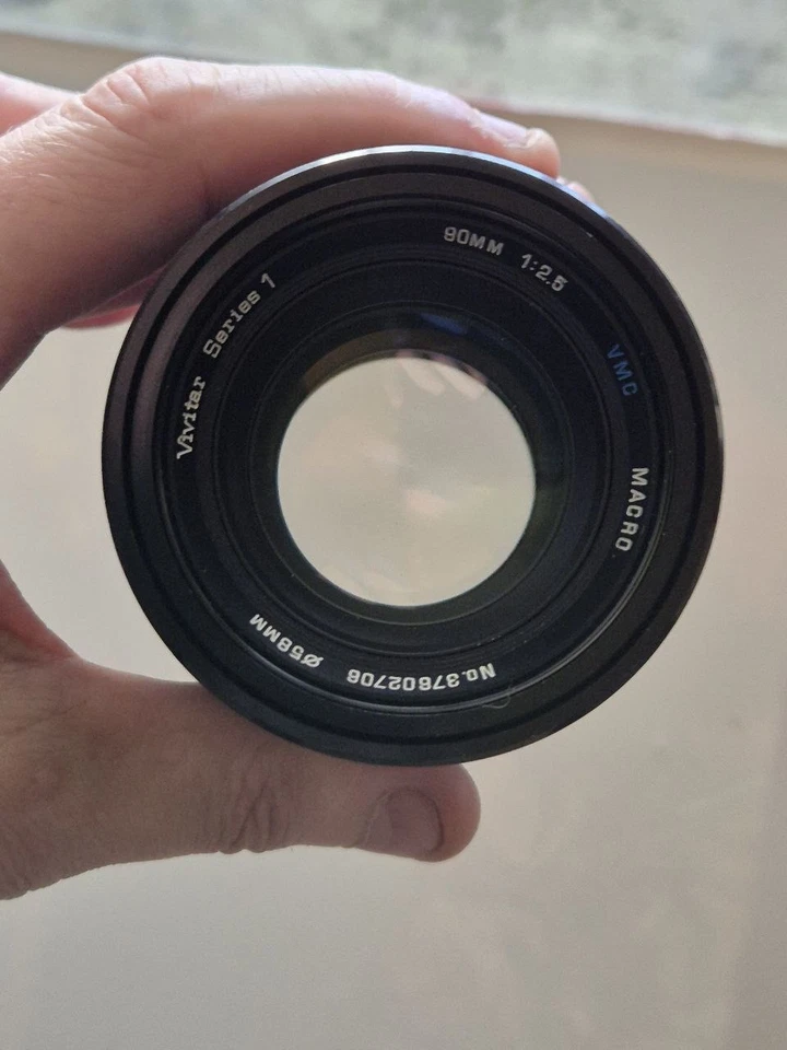 Vivitar Series 1 90mm f/2.5 Macro Lens + 1:1 Extender (Canon FD Mount) Exc cond - Image 3 of 4