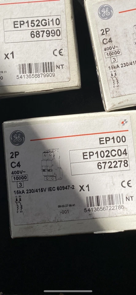 NEU General Electric (GE) C4 Leitungsschutzschalter Sicherungsautomat 4A, - Bild 1 von 1