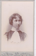 CDV PHOTO- PRETTY YOUNG WOMAN/FASHION BY J.J. MORAN, BIRMINGHAM 