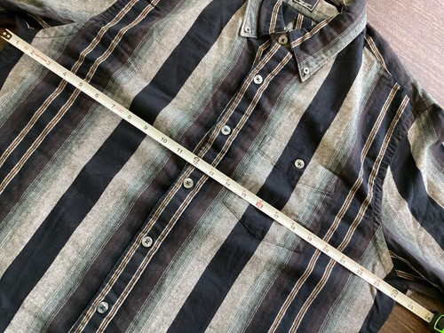 Nueva Camisa de Franela de Algodón a Rayas Negra Carbón XL Para Hombre TODD SNYDER NUEVA CON ETIQUETAS $178 - Imagen 14 de 17