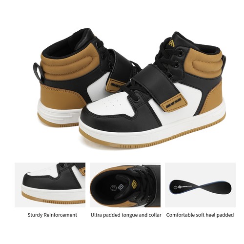 Kids Boys Girls High Top Sneaker Youth Fashion Basketball Shoes - Picture 20 of 50