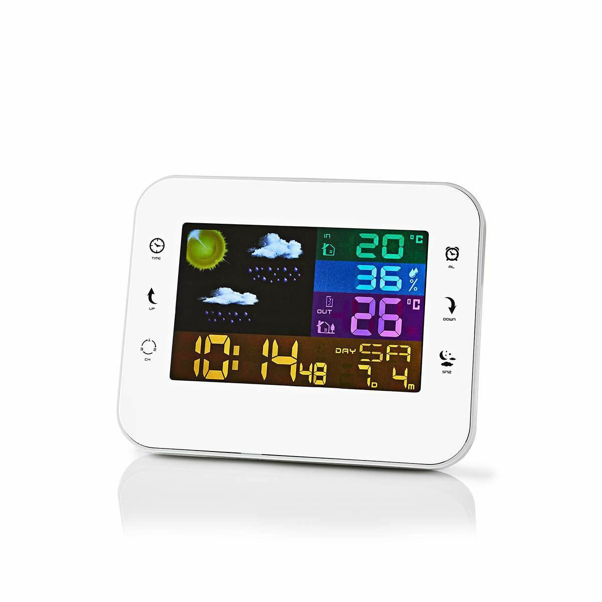 Nedis Weather Station +Wireless sensor Alarm clock Weather Forecast
