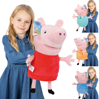 PEPPA PIG GROSSE 50 CM PLÜSCH HANDPUPPEN PEPPA PIG GEORGE MAMA PAPA KUSCHELTIER