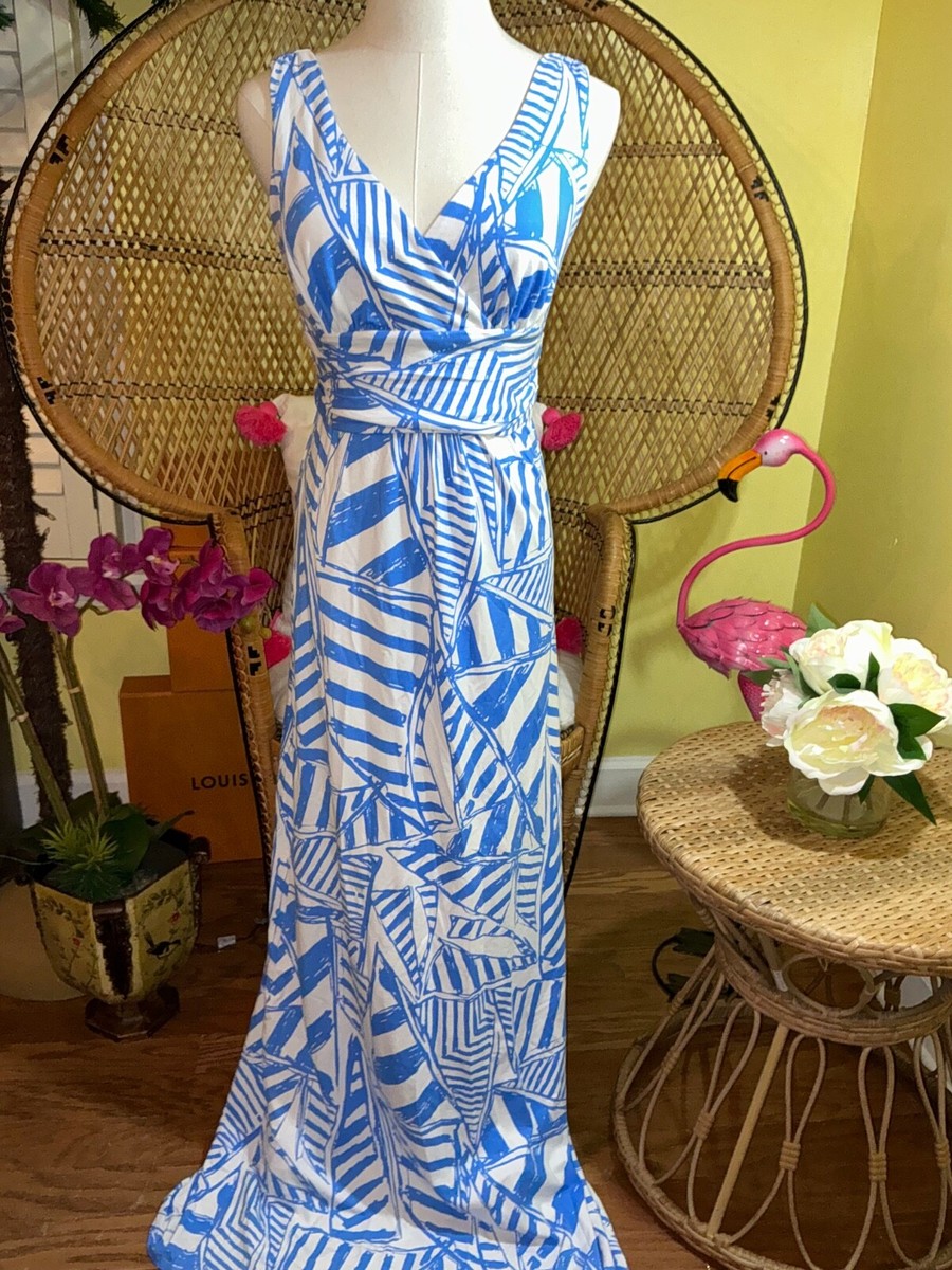 lilly pulitzer sloane maxi dress Lilly Pulitzer NWT Sloane Maxi Dress Pop Up For The Halibut Size L