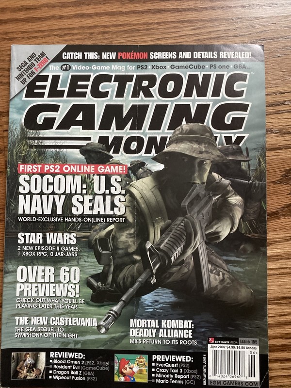 0014024069608 Electronic Gaming Monthly Magazine June 2002 Socom: US Navy Seals