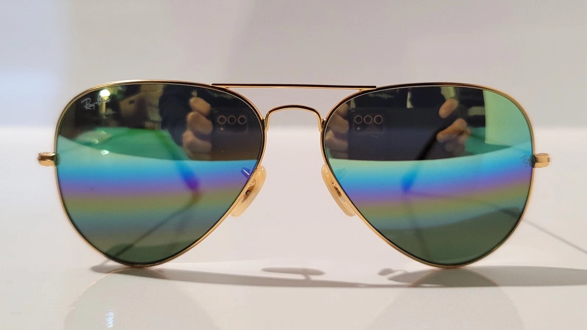 Ray ban sale gold rainbow flash