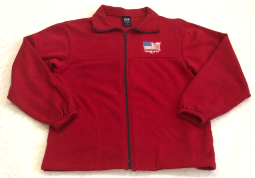 2015 Team USA Special Olympics Mens Jacket Size M Fleece Full Zip Long Sleeve - Picture 1 of 10