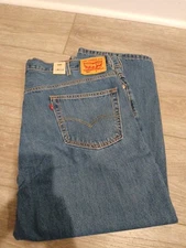 NWT Levis 550 Jeans Mens Size 48x28 Blue Relaxed Medium Wash Denim Big Men's NEW