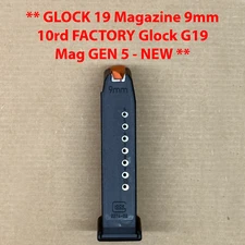 Glock 19 Factory OEM Magazine Mag Gen 5 Black 10 Round 9mm G19 G49 G26 - 47289