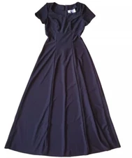 Southeastern Performance Apparel Melisma Dress Size 4 Black Beaded Maxi D-605