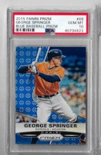 2015 Panini Prizm George Springer Blue Baseball Prizm PSA 10