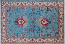 Handmade Super Heriz Serapi Wool Rug 6' 10" X 9' 10" - Q18466