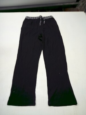 Men's Joe Boxer Thermal Bottom Pants Size Medium Black W/ Plaid