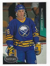 Autographed MATTHEW BARNABY Buffalo Sabres 1993-94 Parkhurst Card 296 ShowTicket