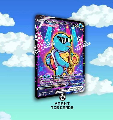 Pokemon Squirtle Sax Custom Artwork Holo Card ACG DIY Craft Card | eBay