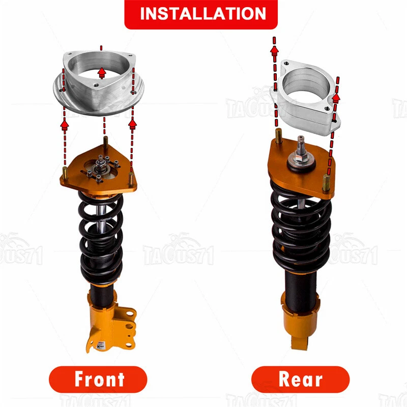 Espaciadores de elevación delanteros de aluminio de 3" + traseros de 3" para Subaru Impreza y WRX 08-12 13 14 15 16 Foto 4 de 4
