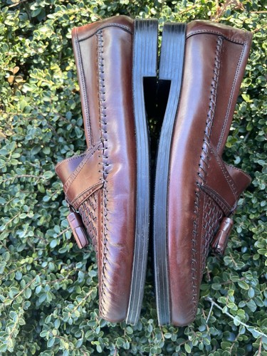 Giorgio Brutini Le Glove Mens New Ark Brown Fancy Woven Dress Loafers Sz 10M NEW - Picture 8 of 13