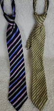 Pair of Comfort Zone by George Forman Men's Striped Ties w/Zippered Closure
