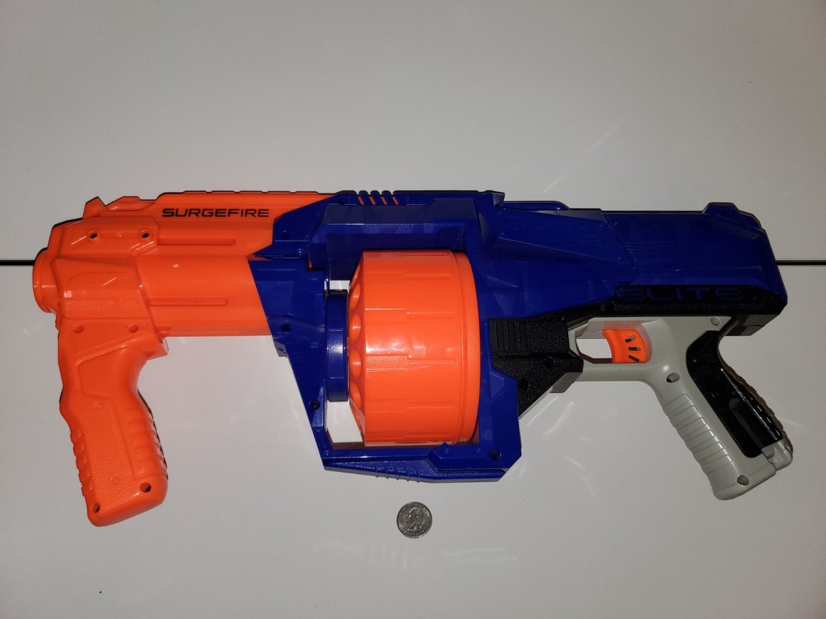 Nerf Elite N Strike Surgefire Dart Gun w/ 30 Darts Good Used