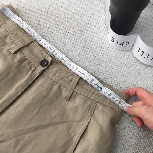 RM Williams womens chino pants 14 beige wide leg high rise cotton linen 113142 - Picture 11 of 14