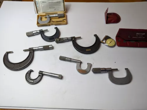 Machinist Micrometer Lot Of 8 - Starrett Brown Sharp Lufkin Mitutoyo 
