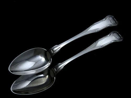 ❤️ KING S. KIRK & SON STERLING TEASPOON 5 ¾”- 2pC GEORGIAN c.1825