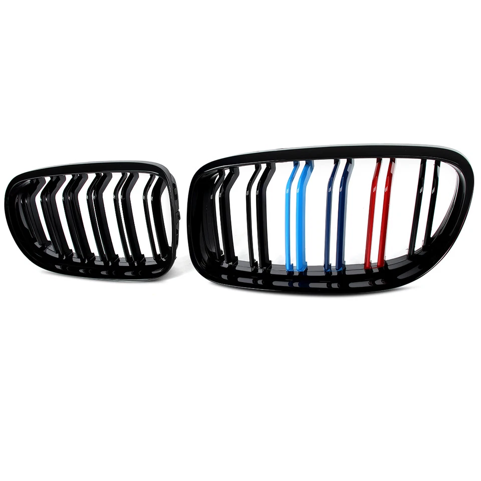 M-Color Double Slats Front Grilles For Black BMW E90 E91 335i 325i 328i 2009-11 Foto 2 de 4